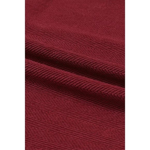 Azura Exchange  Red Contrast Flap Pockets Relaxed Shacket - Picture 12 of 12